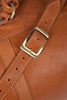 Reisetasche aus braunem Kalbsleder Detailansicht | Titus' Tote X