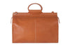 Reisetasche aus braunem Kalbsleder Frontansicht | Duke's Duffle