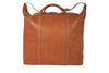 Reisetasche aus braunem Kalbsleder Frontansicht | Titus' Tote X