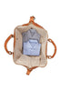 Reisetasche aus braunem Kalbsleder Innenansicht | Titus' Tote X