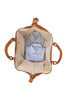 Reisetasche aus braunem Kalbsleder Innenansicht | Duke's Duffle