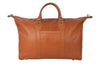 Reisetasche aus braunem Leder Rückansicht | Fortis' Duffle