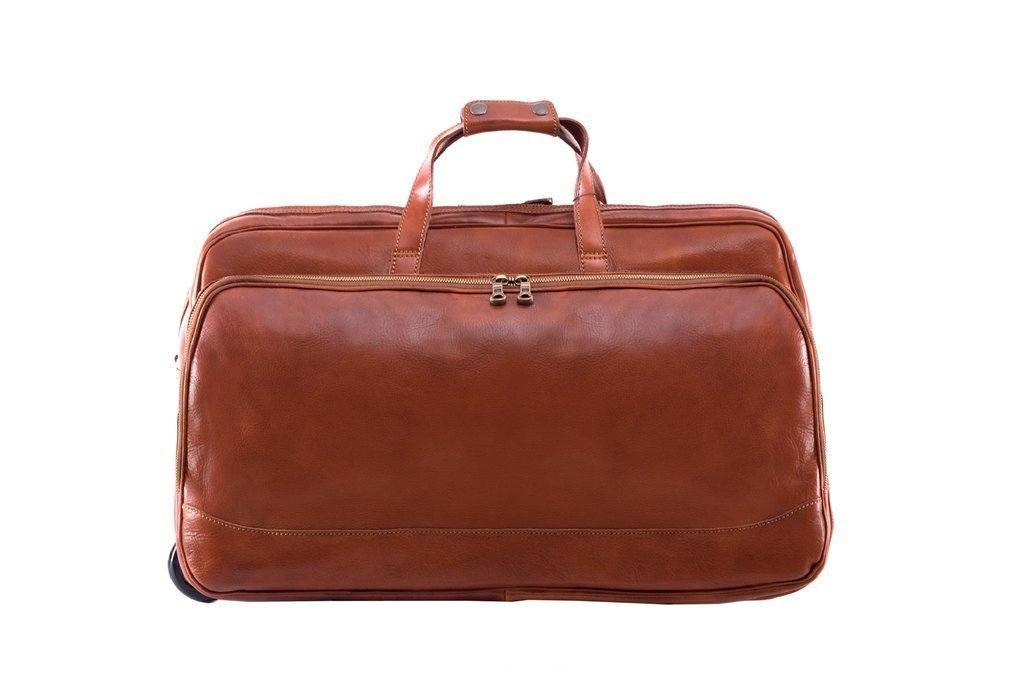 Trolleytasche aus hellbraunem Kalbsleder Frontansicht | Council's Trolley X